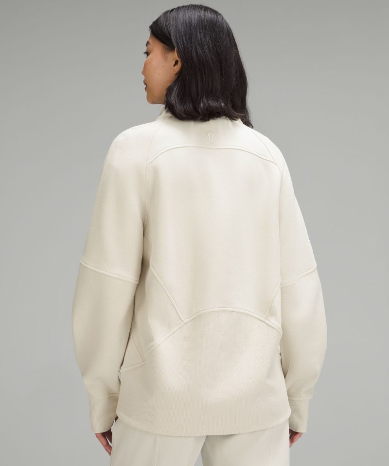 Lululemon Scuba Oversized Funnel-Neck Full Zip Bone Online Outlet Sale