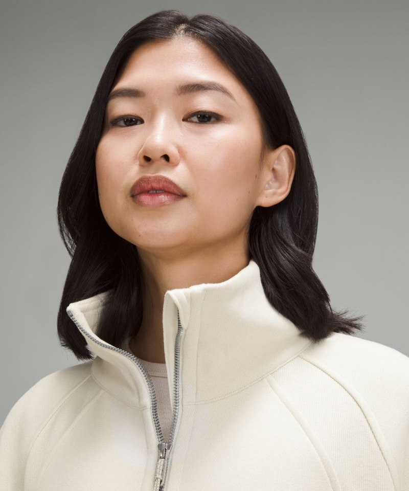 Lululemon Scuba Oversized Funnel-Neck Full Zip Bone Online Outlet Sale