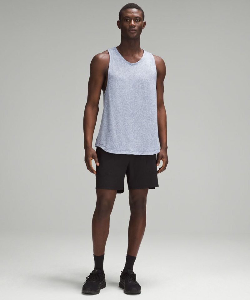 Lululemon License to Train Tank Top Heathered Oasis Blue Online Outlet Sale