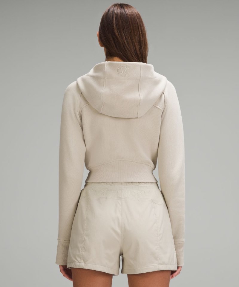 Lululemon Scuba Full-Zip Cropped Hoodie Mojave Tan Online Outlet Sale