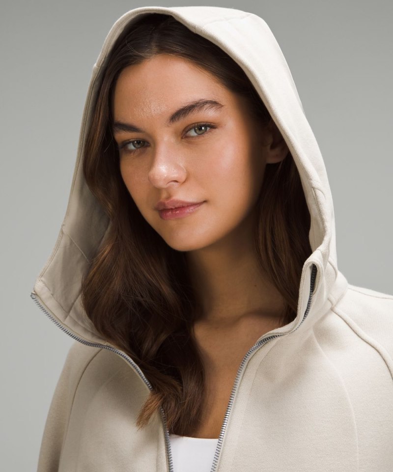 Lululemon Scuba Full-Zip Cropped Hoodie Mojave Tan Online Outlet Sale