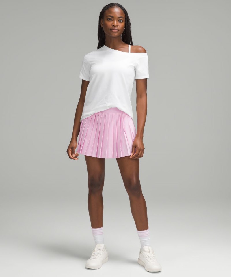 Lululemon Off-The-Shoulder Cotton T-Shirt White Online Outlet Sale