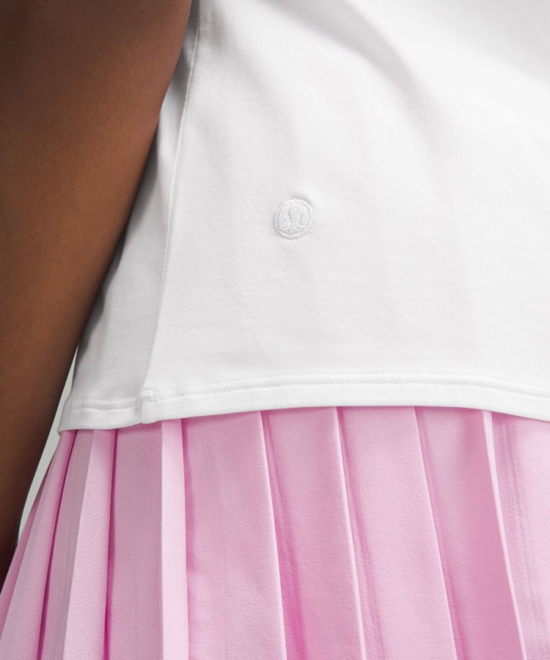 Lululemon Off-The-Shoulder Cotton T-Shirt White Online Outlet Sale