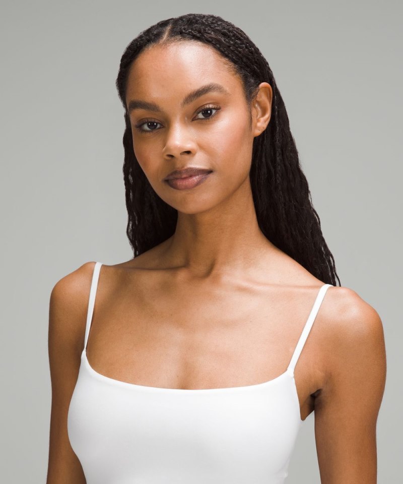 Lululemon Wundermost Ultra-Soft Nulu Spaghetti-Strap Cami Tank Top White Online Outlet Sale