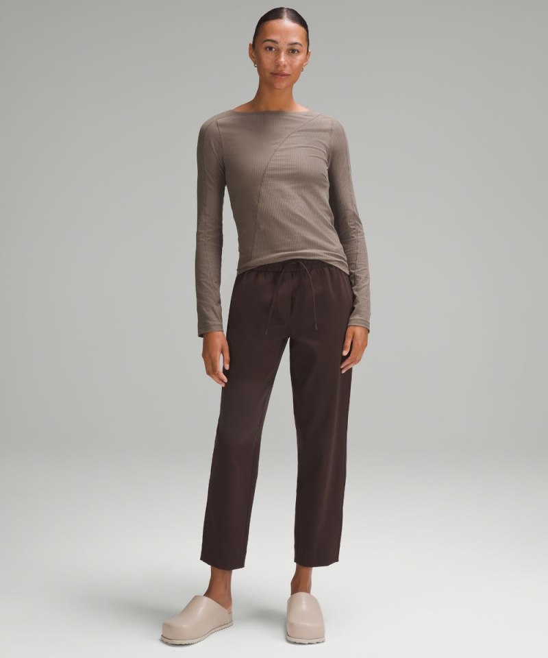Lululemon Tapered-Leg Mid-Rise Pant 7 / 8 Length *Luxtreme Espresso (not available) Online Outlet Sale
