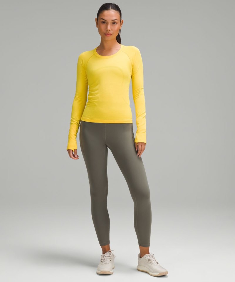 Lululemon Swiftly Tech Long-Sleeve Shirt 2.0 *Race Length Utility Yellow / Utility Yellow Online Outlet Sale