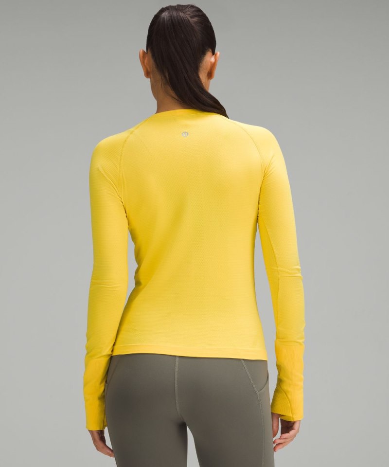 Lululemon Swiftly Tech Long-Sleeve Shirt 2.0 *Race Length Utility Yellow / Utility Yellow Online Outlet Sale