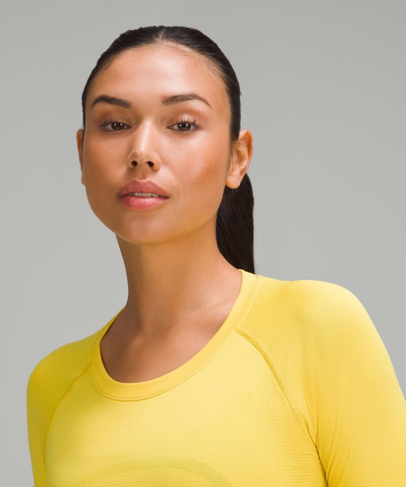 Lululemon Swiftly Tech Long-Sleeve Shirt 2.0 *Race Length Utility Yellow / Utility Yellow Online Outlet Sale