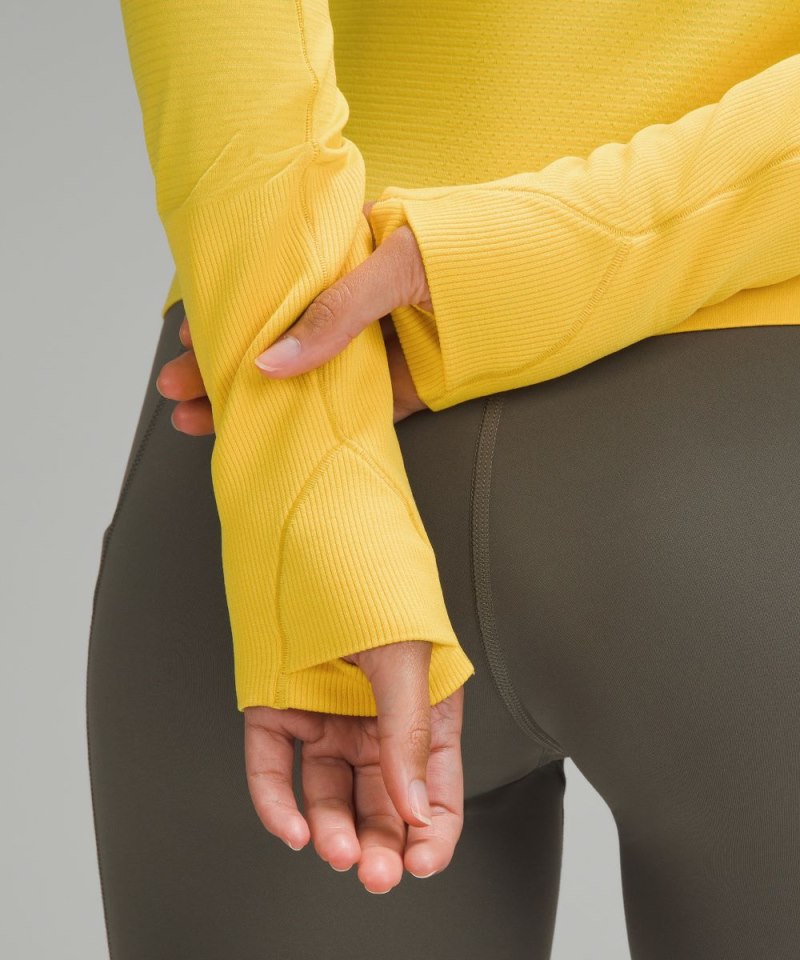 Lululemon Swiftly Tech Long-Sleeve Shirt 2.0 *Race Length Utility Yellow / Utility Yellow Online Outlet Sale