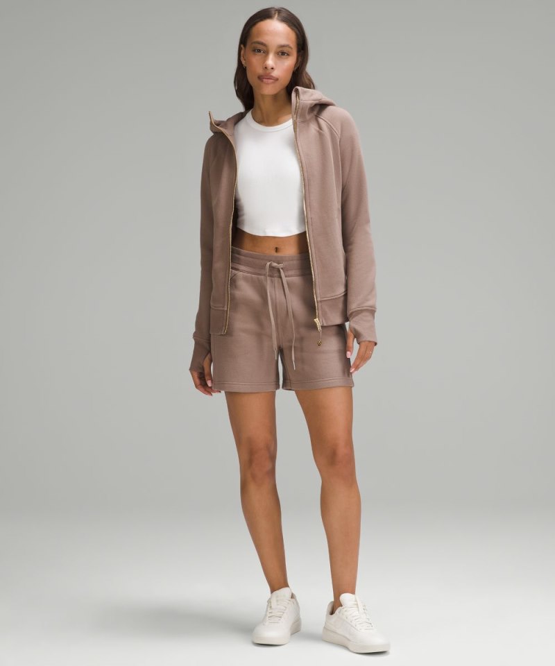 Lululemon Scuba Full-Zip Hoodie Taupetastic / Gold Online Outlet Sale