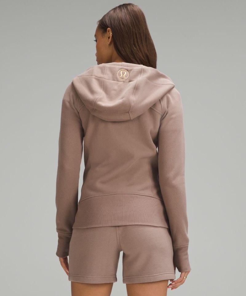 Lululemon Scuba Full-Zip Hoodie Taupetastic / Gold Online Outlet Sale