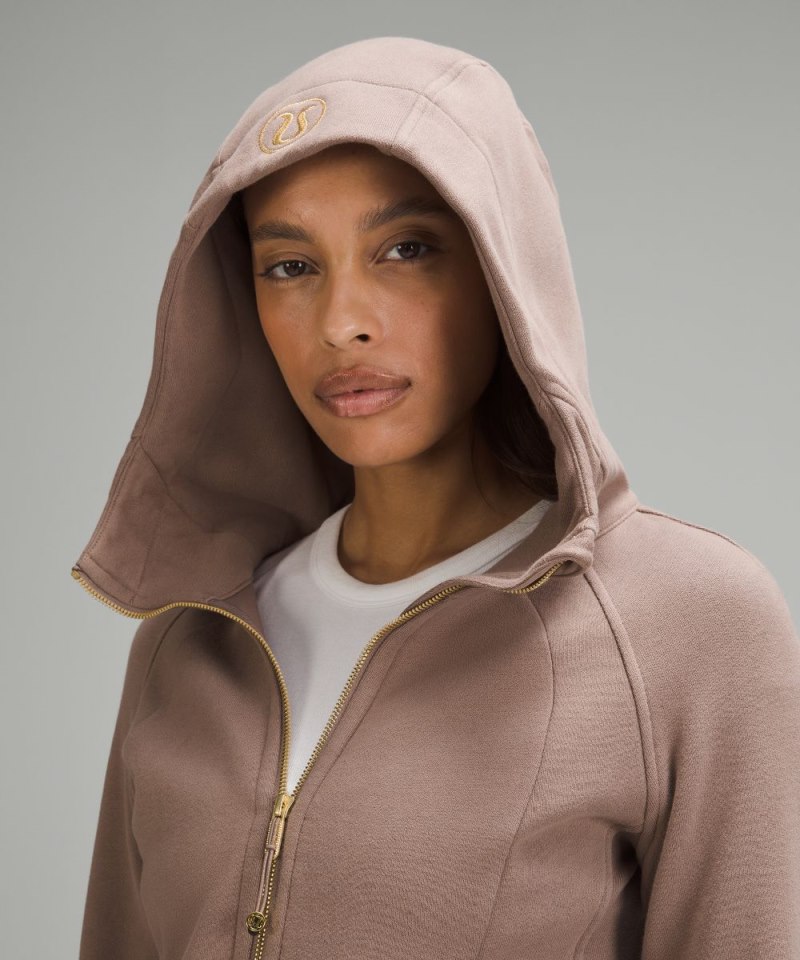 Lululemon Scuba Full-Zip Hoodie Taupetastic / Gold Online Outlet Sale