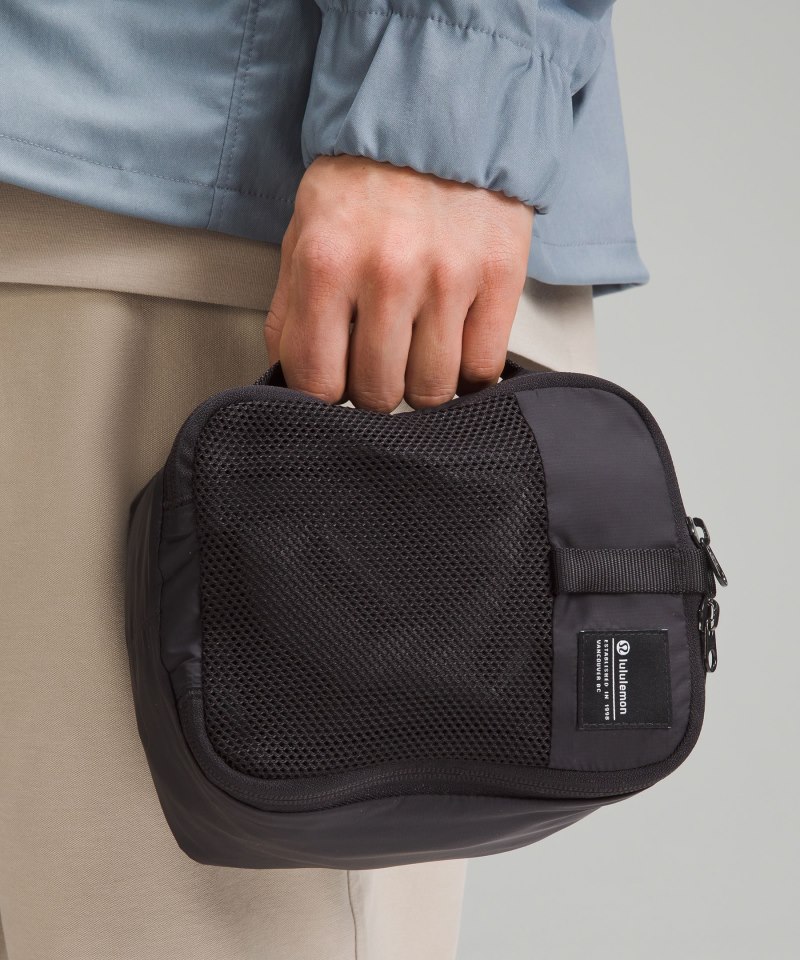 Lululemon Travel Packing Cubes *3 Pack Black / Detours Welcome Emboss Black Online Outlet Sale