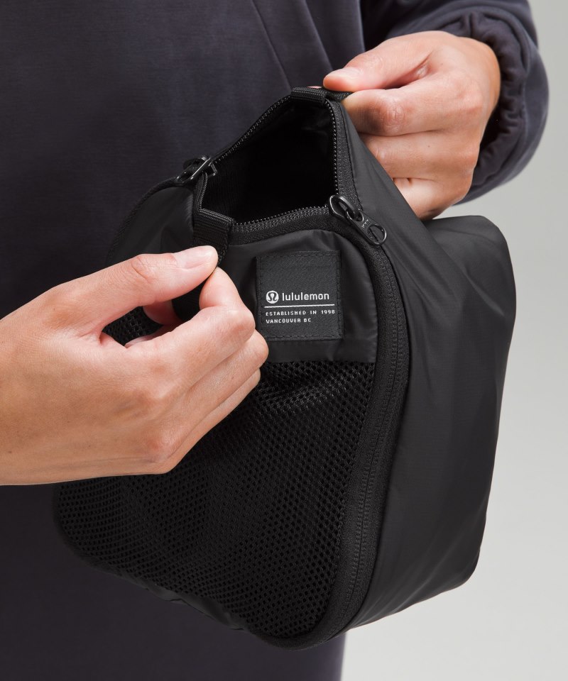 Lululemon Travel Packing Cubes *3 Pack Black / Detours Welcome Emboss Black Online Outlet Sale