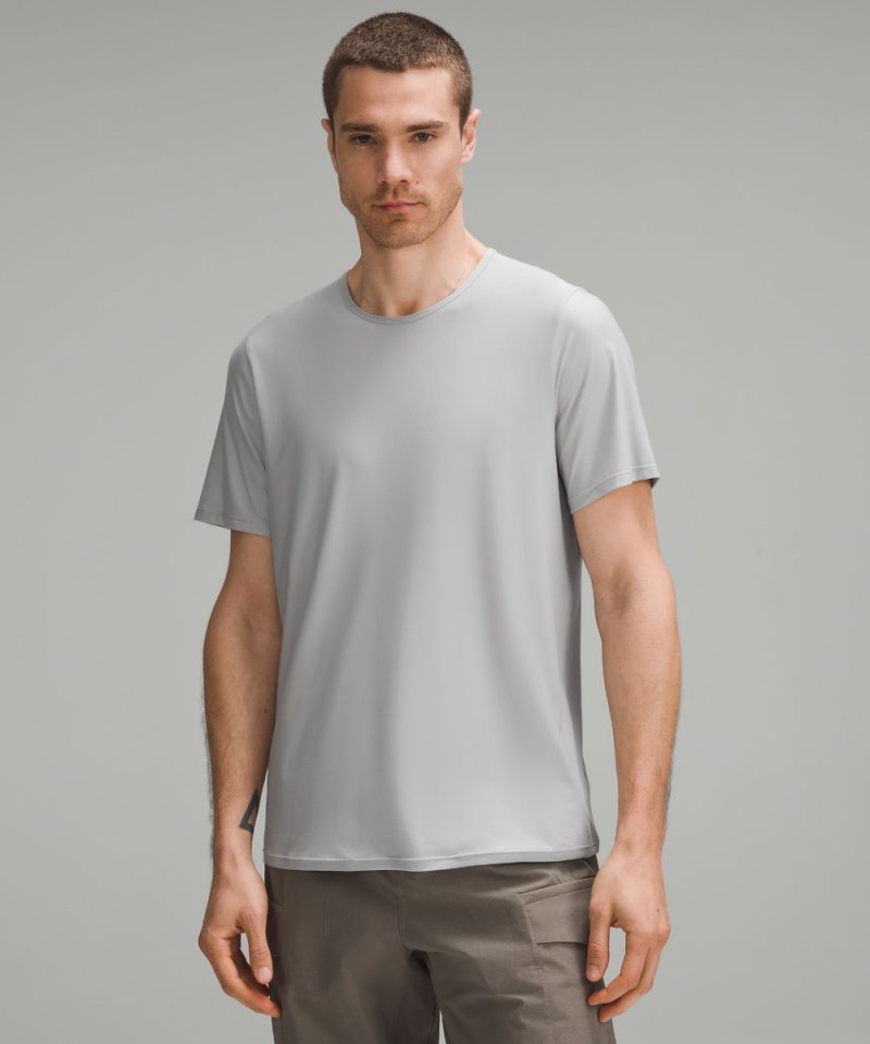 Lululemon Ultra-Soft Nulu Short-Sleeve T-Shirt Silver Drop Online Outlet Sale