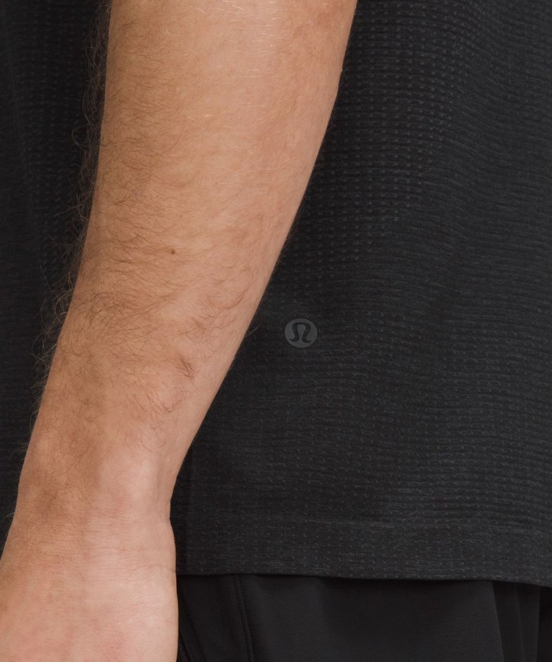 Lululemon Metal Vent Tech Short-Sleeve Shirt *Updated Fit Graphite Grey / Black Online Outlet Sale