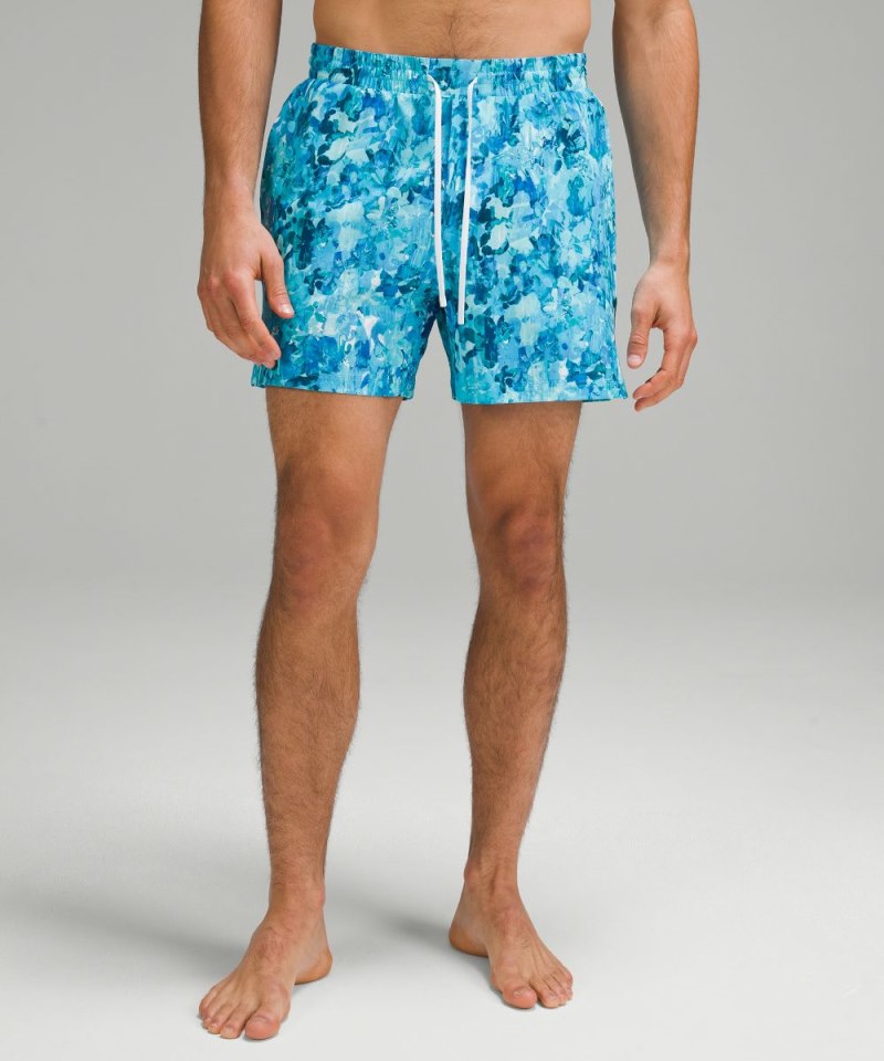 Lululemon Pool Short 5" *Linerless Flower Glide Max Blue Multi Online Outlet Sale