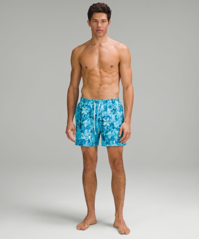 Lululemon Pool Short 5" *Linerless Flower Glide Max Blue Multi Online Outlet Sale