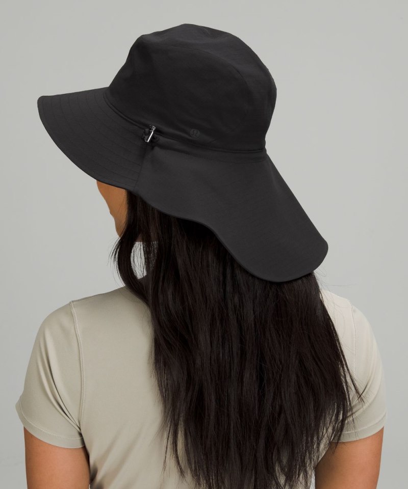 Lululemon Women's Cinchable Wide Brim Bucket Hat Black Online Outlet Sale