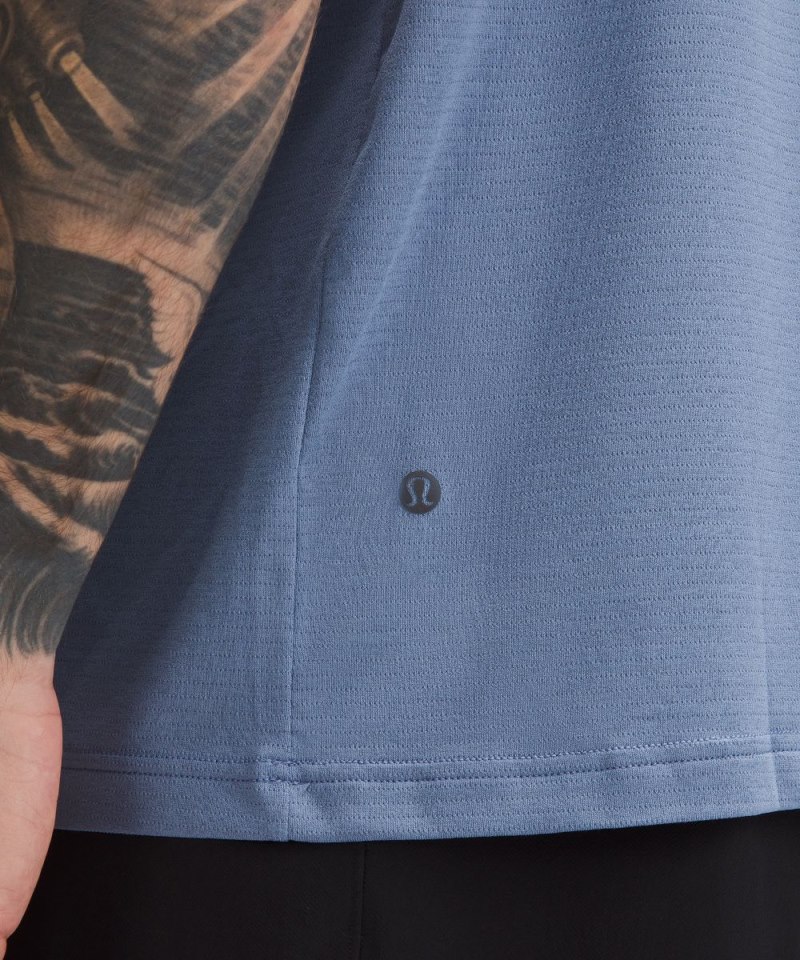 Lululemon License to Train Relaxed Short-Sleeve Shirt Oasis Blue Online Outlet Sale