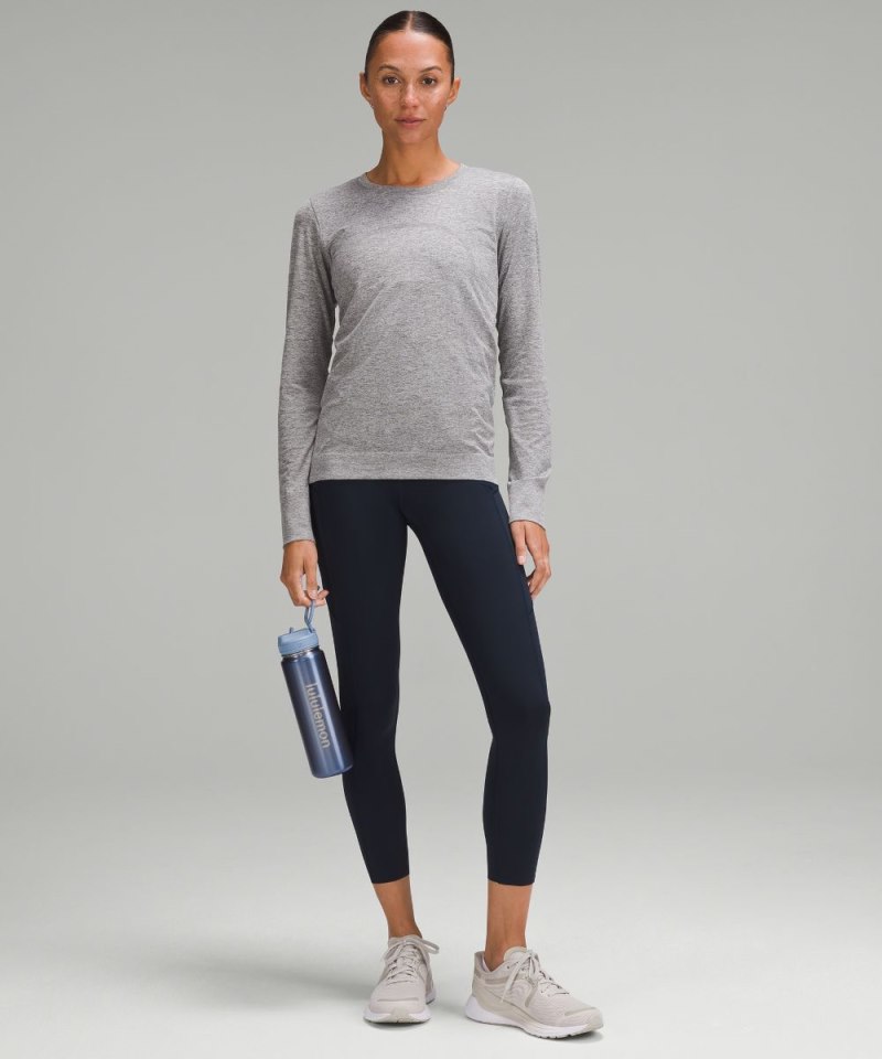 Lululemon Back to Life Sport Bottle 24oz *Straw Lid Blue Linen Online Outlet Sale