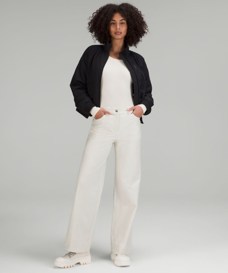 Lululemon City Sleek 5 Pocket High-Rise Wide-Leg Pant Full Length *Light Utilitech Bone Online Outlet Sale