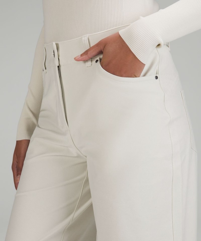 Lululemon City Sleek 5 Pocket High-Rise Wide-Leg Pant Full Length *Light Utilitech Bone Online Outlet Sale