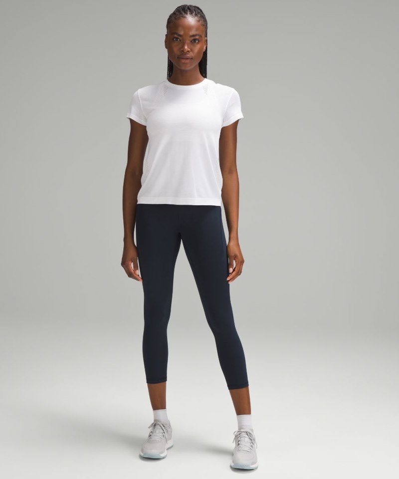 Lululemon Wunder Train High-Rise Crop with Pockets 23" True Navy Online Outlet Sale