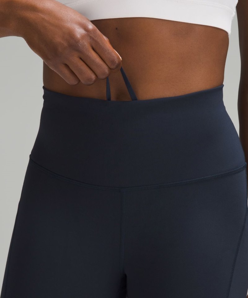 Lululemon Wunder Train High-Rise Crop with Pockets 23" True Navy Online Outlet Sale