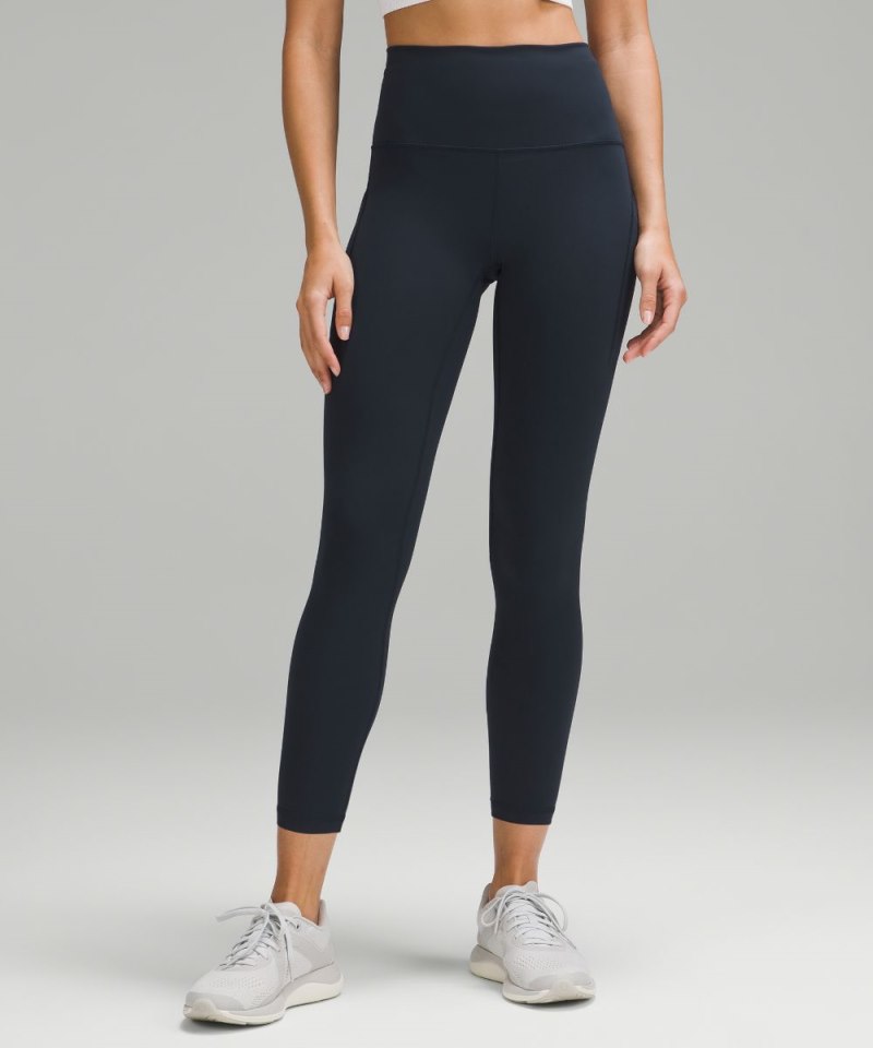 Lululemon Wunder Train High-Rise Tight with Pockets 25" True Navy Online Outlet Sale