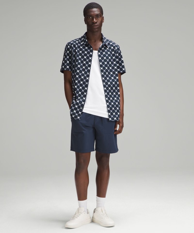 Lululemon Airing Easy Short-Sleeve Shirt Cross Check True Navy Multi Online Outlet Sale