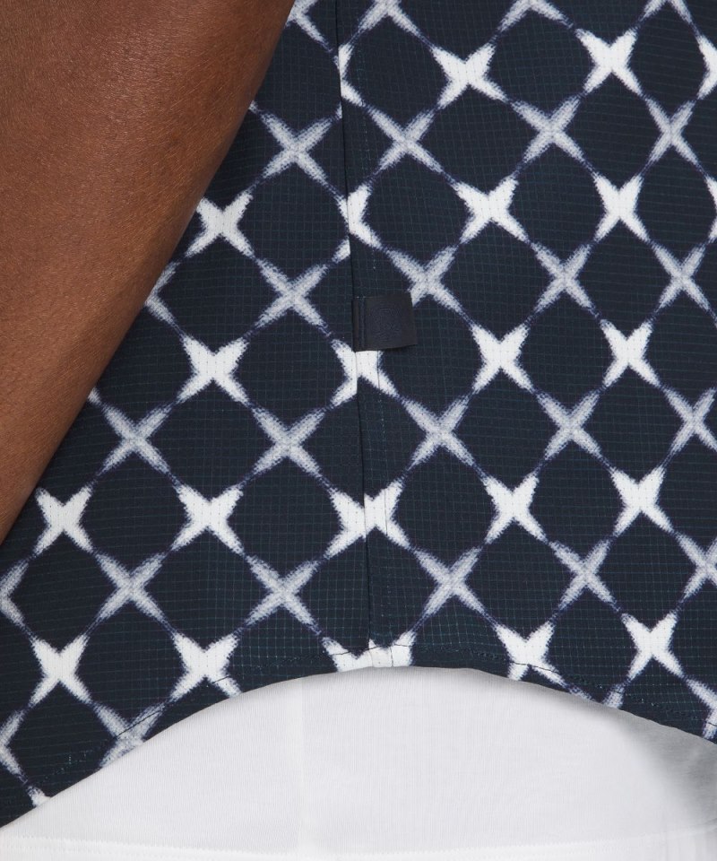 Lululemon Airing Easy Short-Sleeve Shirt Cross Check True Navy Multi Online Outlet Sale