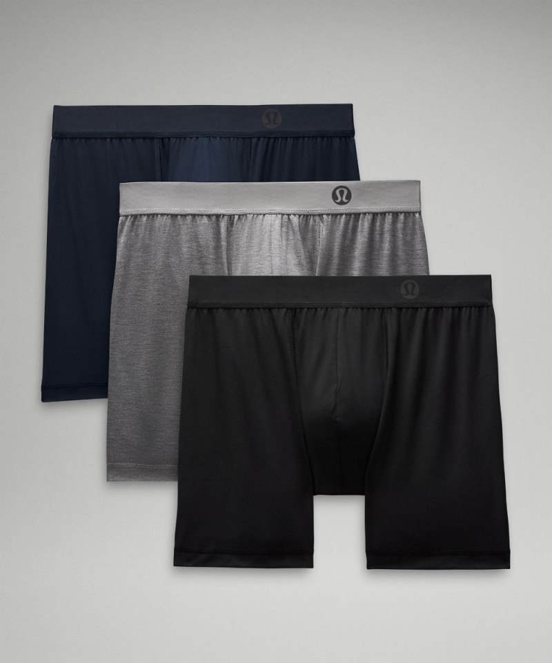 Lululemon Always In Motion Boxer 5" *3 Pack Black / Heathered Core Medium Grey / True Navy Online Outlet Sale