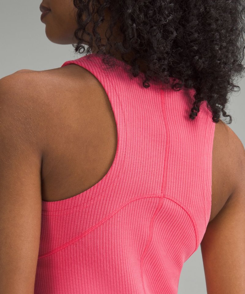 Lululemon Ribbed Softstreme Slim-Fit Tank Dress Glaze Pink Online Outlet Sale