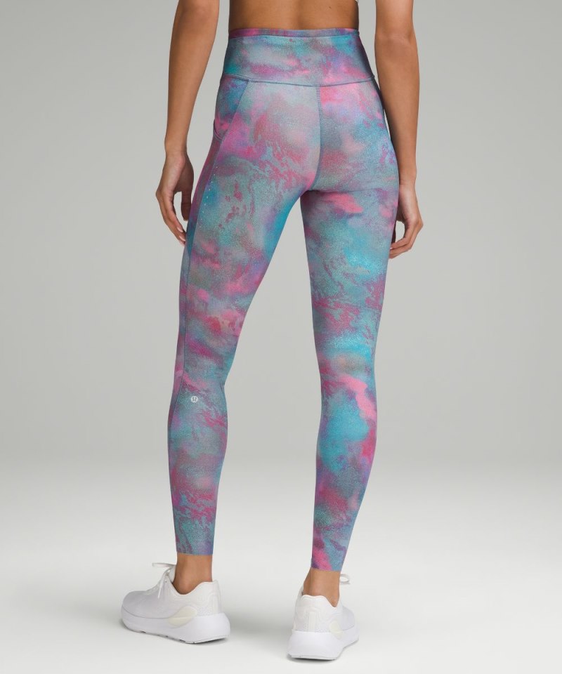 Lululemon Fast and Free High-Rise Tight 28” Pockets *Updated Hazy Afterglow Multi Online Outlet Sale