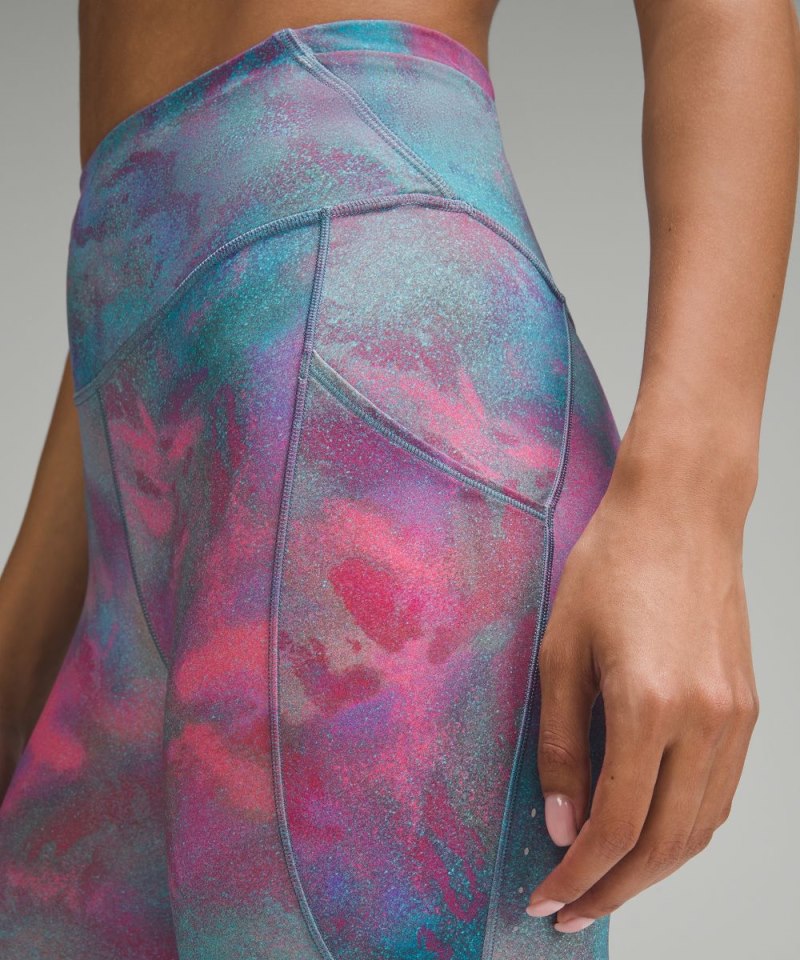 Lululemon Fast and Free High-Rise Tight 28” Pockets *Updated Hazy Afterglow Multi Online Outlet Sale