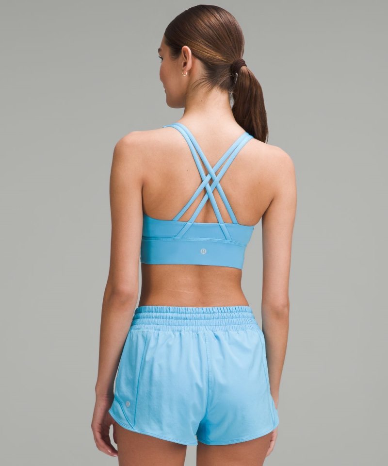 Lululemon lululemon Energy Longline Bra *Medium Support, B–D Cups Kayak Blue Light Online Outlet Sale