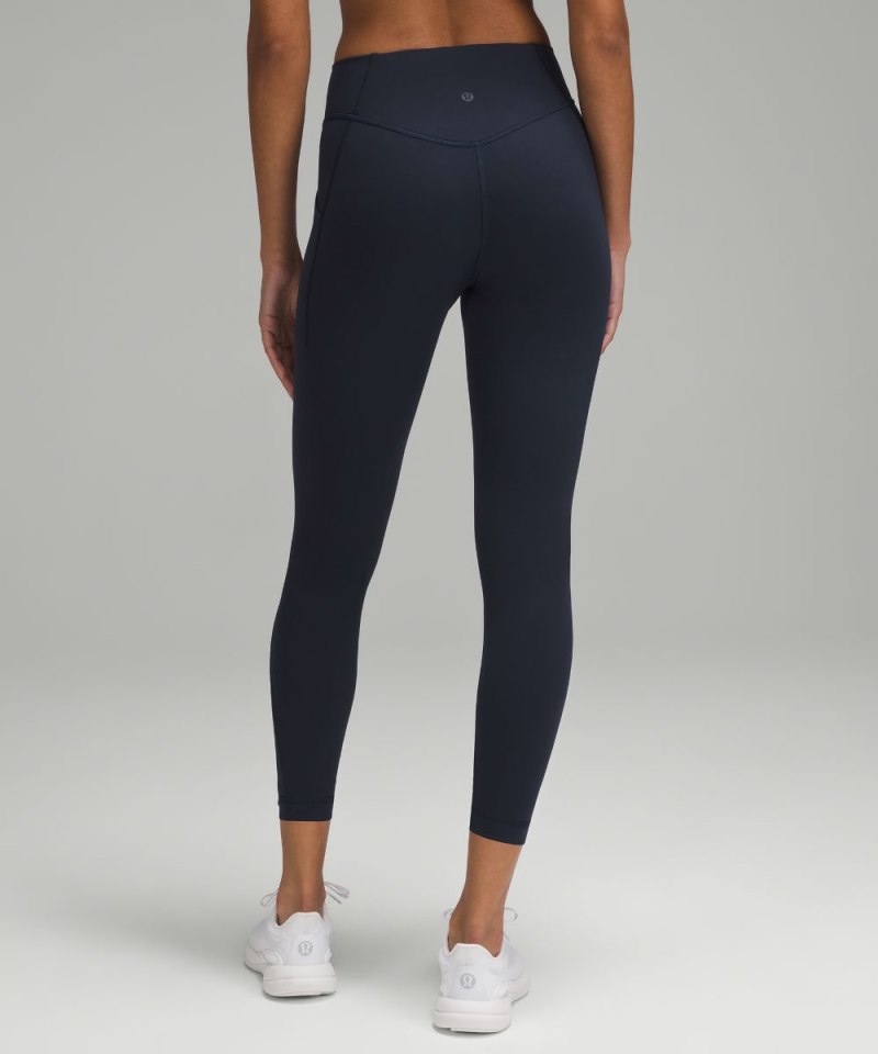 Lululemon Wunder Under SmoothCover Tight with Pockets 25" True Navy Online Outlet Sale