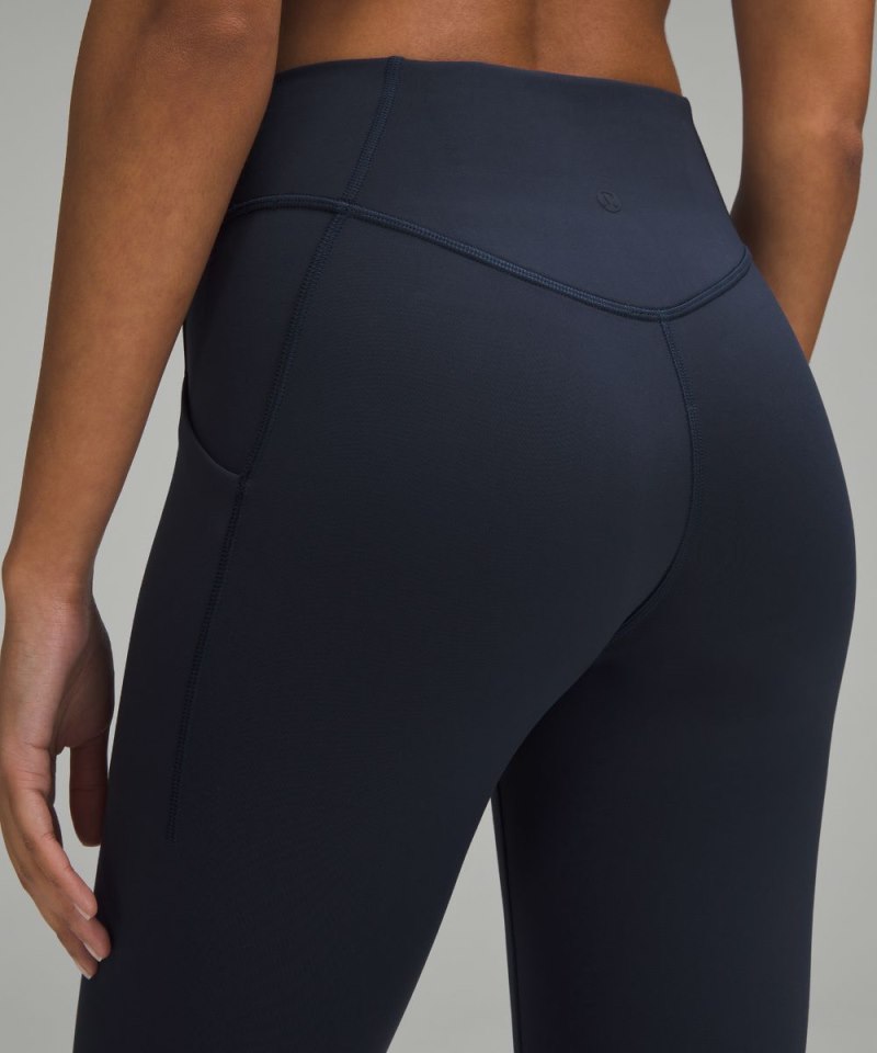Lululemon Wunder Under SmoothCover Tight with Pockets 25" True Navy Online Outlet Sale