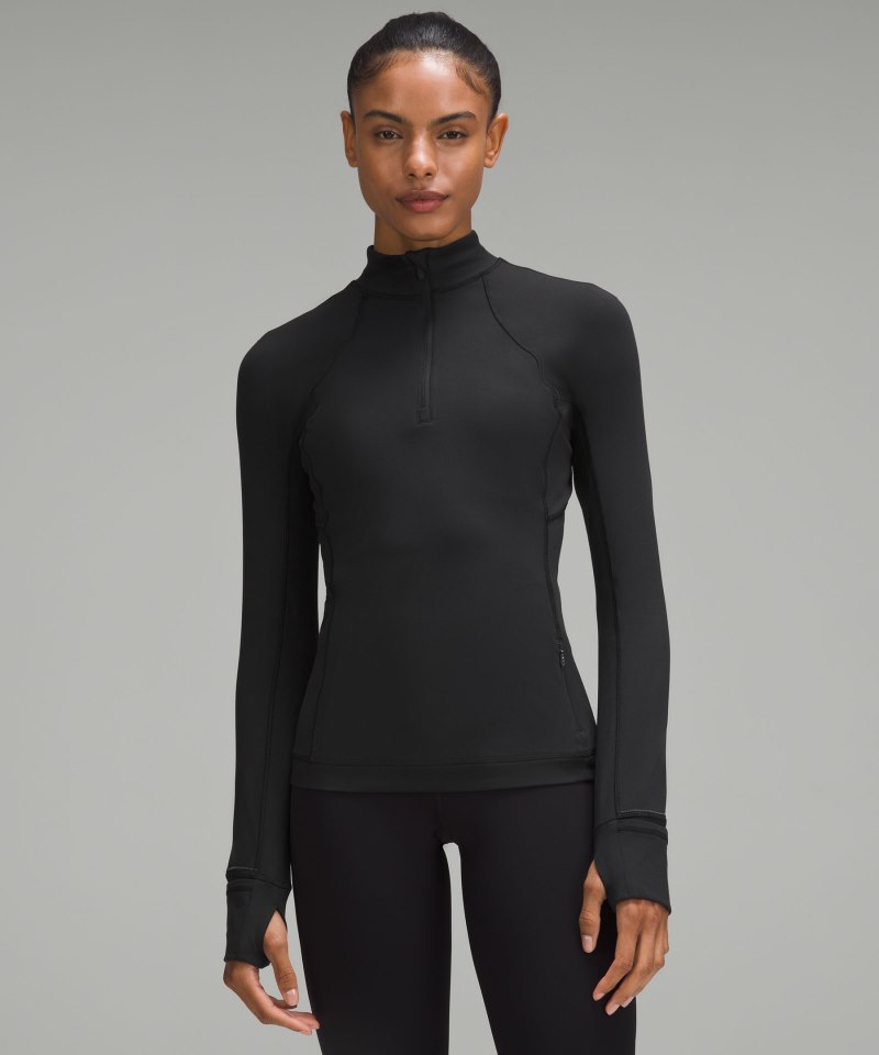 Lululemon It's Rulu Half Zip Black Online Outlet Sale