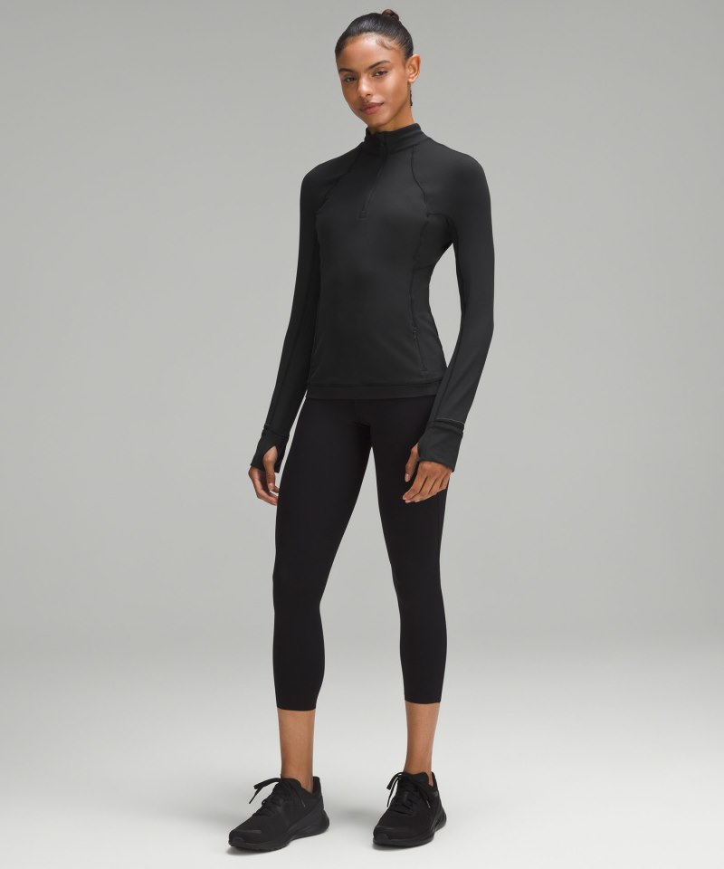 Lululemon It's Rulu Half Zip Black Online Outlet Sale