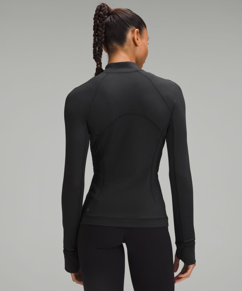 Lululemon It's Rulu Half Zip Black Online Outlet Sale