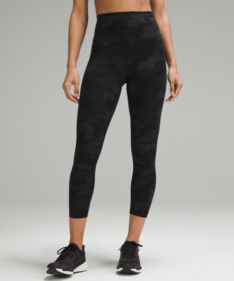 Lululemon Wunder Train High-Rise Crop 23" Heritage 365 Camo Deep Coal Multi Online Outlet Sale
