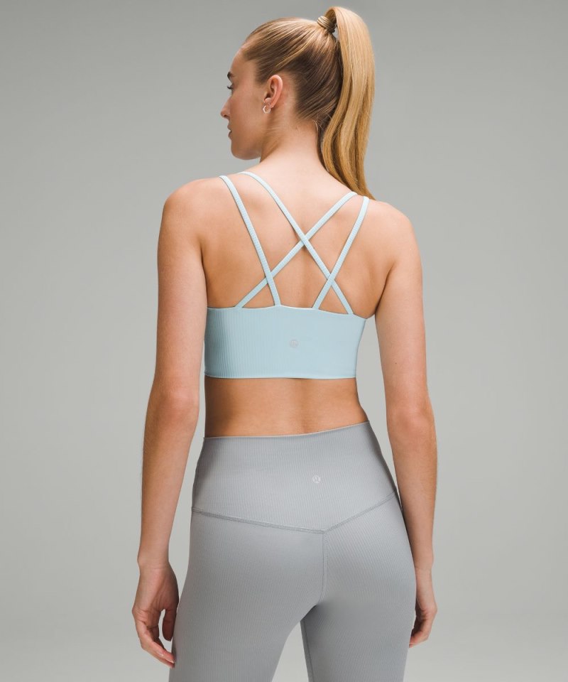 Lululemon Like a Cloud Ribbed Longline Bra *Light Support, B / C Cup Sea Frost (not available) Online Outlet Sale