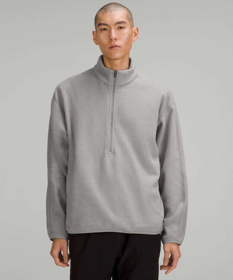 Lululemon Oversized Fleece Half Zip Gull Grey Online Outlet Sale