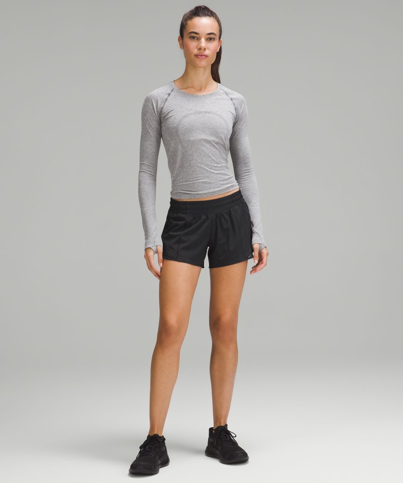 Lululemon Hotty Hot Low-Rise Lined Short 4" Black Online Outlet Sale
