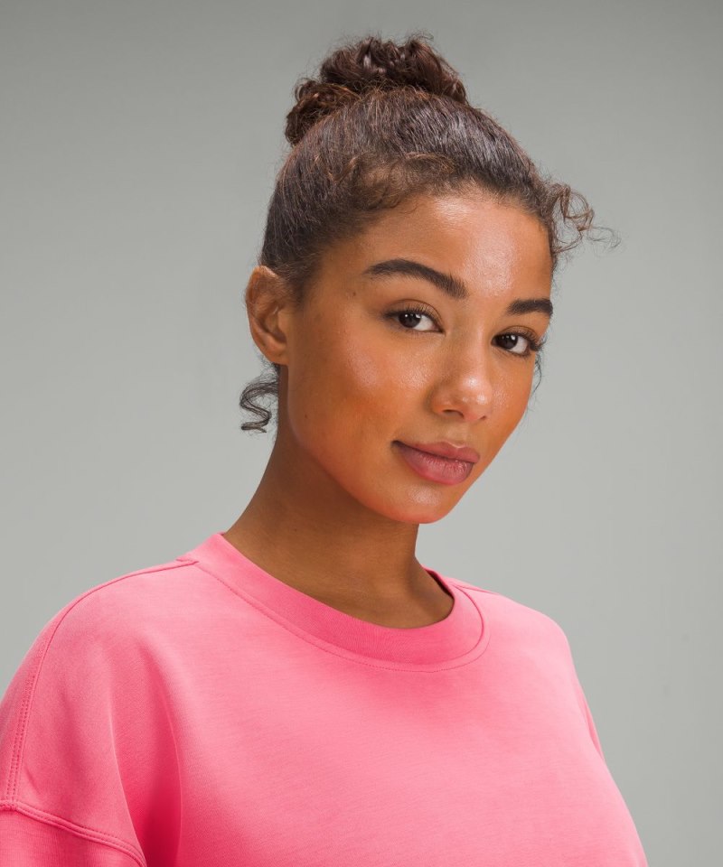 Lululemon Softstreme Crewneck Pullover Glaze Pink Online Outlet Sale