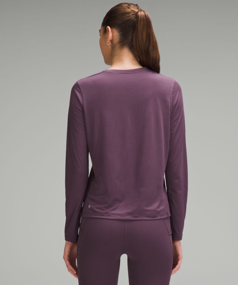 Lululemon Ultralight Hip-Length Long-Sleeve Shirt Grape Thistle Online Outlet Sale