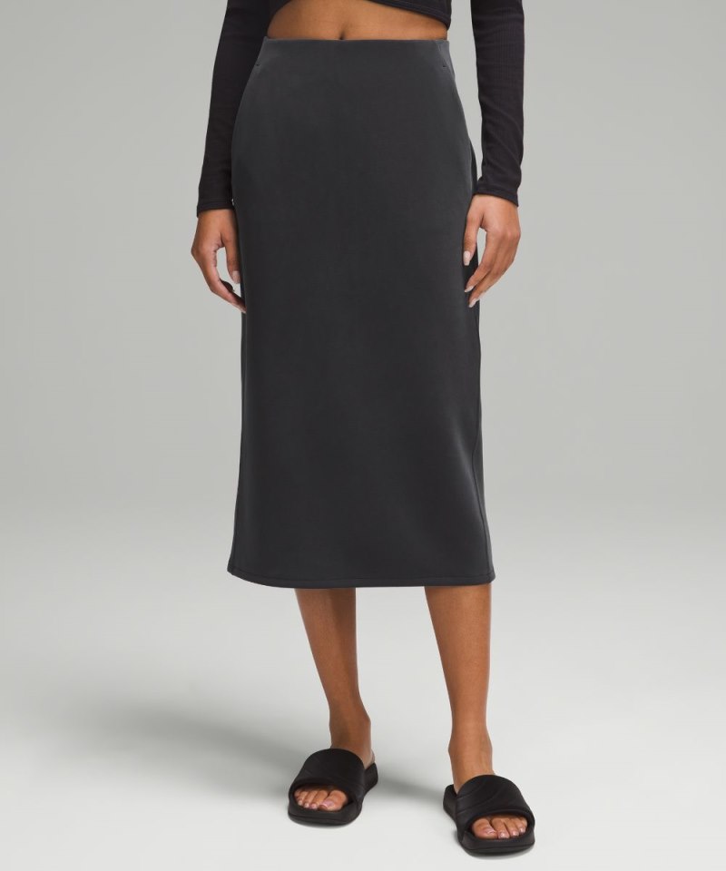 Lululemon Softstreme High-Rise Midi Skirt Black Online Outlet Sale