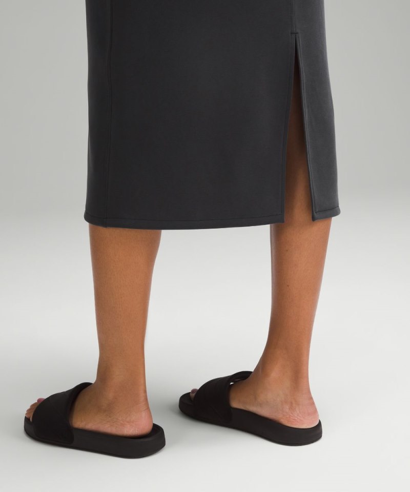 Lululemon Softstreme High-Rise Midi Skirt Black Online Outlet Sale